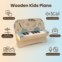 Jouet de clavier de piano en bois pour enfants, éveil musical, chansons intégrées, interaction sensori-motrice