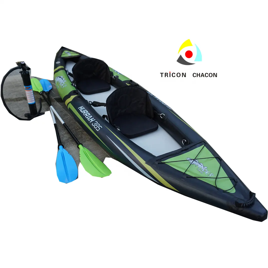 Drop stitch inflatable kayak single Double Seats Inflatable Canoe boat whitewater kayak Foldable Fishing Kayak
