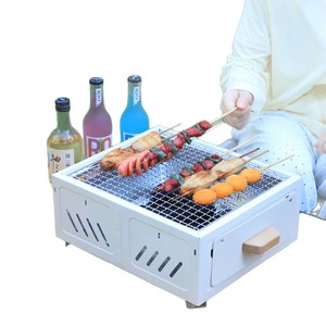 Portable Charcoal Grill Square Outdoor Camping Stove With Drawer Easy Clean For Home Patio Use - Product Image 4