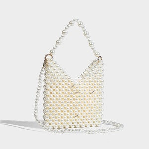 Women's European American Fashion Beaded Mobile Phone <b>Bag</b> New Style Mini <b>Small</b> Chain Diagonal Open Closure Tanjing - Product Image 1