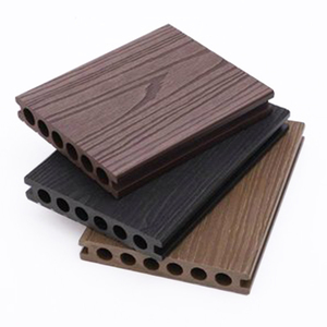 Co-Extrusion <b>Brushed</b> 18mm Waterproof Exterior Garden Outdoor Flooring WPC <b>Decking</b> 3D Wood Grain Composite <b>Decking</b> Board - Product Image 1
