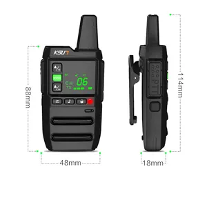 KSUN GZ20 Portable extérieur Waki Taki rappel lampe de poche affichage écran Radio bidirectionnelle PMR446 FRS Mini talkie-walkie