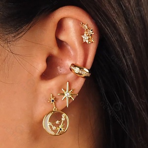 Emnel 2023 constelaciones nácar <span class=keywords><strong>monn</strong></span> Fancy mujer s925 occidental Starburst pendientes - Product Image 5