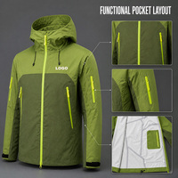 Nueva Chaqueta Impermeable con Construcción sin Costuras, Cortavientos Deportivo con Capucha, Sublimación Gráfica Personalizada para Equipos y Marcas