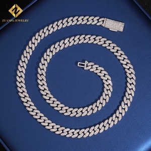 Nuevo Producto, Collar de Plata de Ley 925 para Hombre, Cadena de Eslabones de 8 mm, Cadena Cubana con Moissanita VVS, Pasa la Prueba del Diamante, Joyería Hip Hop con Incrustaciones de Diamantes - Product Image 3