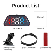 Compteur de vitesse GPS pour voiture WiiYii G23 avec ajustement automatique de la lumière, USB Plug & Play, jauge intelligente - Accessoire de véhicule portable
