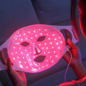 LAMOREVIA Factory Wholesale Cost-Effective Silicone Red Led Light Therapy Neck Mask Neck Therapy Mask Portable Led Pdt Face Mask