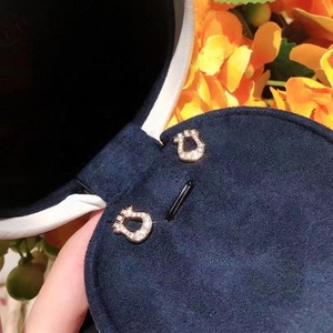 CZ Crystal Stone <strong>Horse</strong> <strong>Shoe</strong> Tiny Fancy Post Studs <strong>Earrings</strong> Horseshoe <strong>Earrings</strong> for Women - Product Image 2
