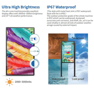 Quảng đông quang trái phiếu 43 "nhà hàng kỹ thuật số biển và tủ phong cách kỹ thuật số kiosk quảng cáo người chơi ngoài trời LCD hiển thị - Product Image 2