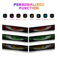 Pantallas Dobles Programables por Aplicación Inteligente DIY Ojos de Diablo Pantalla Suave para Parabrisas de Coche Pantalla LED Luz Indicadora DIY