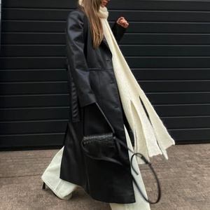 Chaqueta de Cuero Genuino para Mujer, Estilo Clásico, Holgada, Elegante, para Negocios, Nueva Colección - Product Image 2