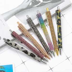 Promotional Multi-Color Press Diamond Metal <b>Ballpoint</b> <b>Pen</b> With Spot Rhinestone for Student Stationery Gift - Product Image 4