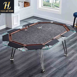 Cao cấp sang trọng Câu Lạc Bộ đa người giải trí bảng Trọng lượng nhẹ Tempered Glass Poker bảng thiết kế hiện đại bảng de Poker - Product Image 1