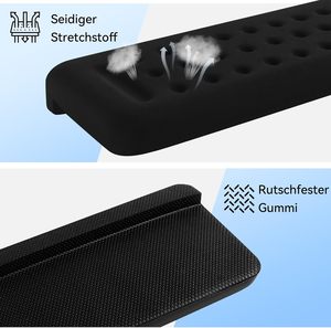 Soporte de Muñeca en Forma de L de Alta Calidad, 2 Piezas, para Borde de Escritorio, Color Negro, Embalaje para Envío por Correo - Product Image 5