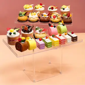 Factory Custom Transparent Acrylic Pastry Food Fruit Candy Display Stand Suitable For Wedding Birthday Party