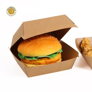 Thực Phẩm Lớp <span class=keywords><strong>Hamburger</strong></span> Hot Dog Bao Bì Kinh Tế Kraft Burger Box Giấy Gợn Sóng Cho Nhà Hàng - Product Image 4
