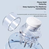Applicateur double usage pour traitement du cuir chevelu, masseur à bille avec peigne guide-liquide, contrôle du sébum, favorise la croissance des cheveux, en matériau ABS
