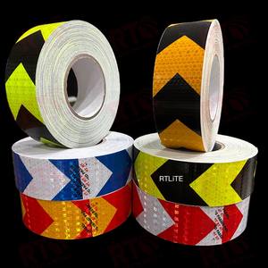 شريط عاكس للإعلانات ذاتي اللصق، شريط تحذير على شكل سهم، شريط أمان للمركبات والشاحنات، ملصق عاكس - Product Image 3