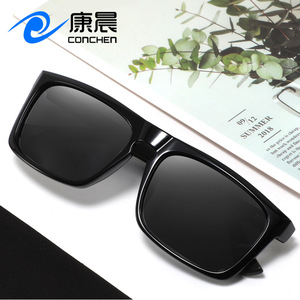 Lunettes de soleil carrées en bambou pour hommes, monture PC, verres TAC, protection UV400, polarisées, tendance, pour voyage et conduite - Product Image 5