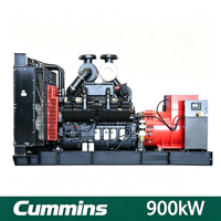 Groupe électrogène diesel Cummins de type ouvert, 900 kW 1125 kVA, à économie d'énergie, avec alternateur sans balais en cuivre, pour centre de données et applications industrielles