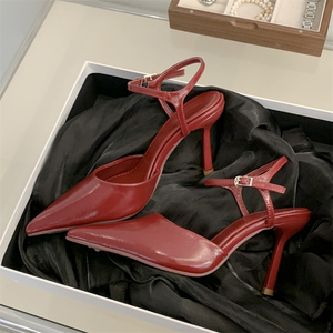 Sandalias de Tacón Alto Puntiagudas de Diseñador Legítimo, de Alta Calidad, Lujosas y Elegantes para Oficina - Product Image 3