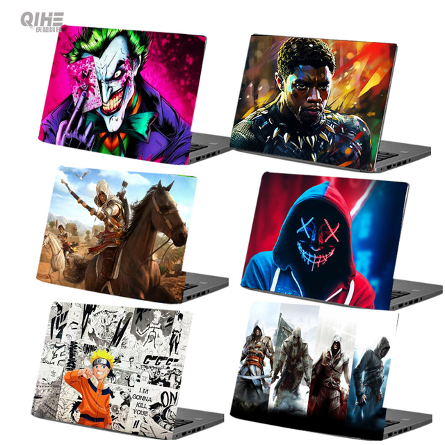 Black Skin Vinyl Crocodile Skin Wrap Laptop Mobile Phone Custom 3d Laptop Skin Sticker Pvc Covers
