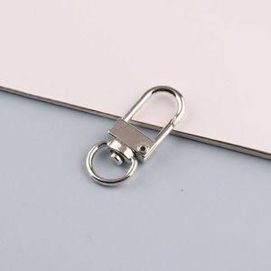 Porte-clés mousqueton en métal rouge vif couleur macaron, accessoire de pendentif de sac DIY - Product Image 2