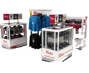 High Quality T-shirt Kiosk Booth Cabinet Clothing Display Kiosk Custom Clothes Kiosk For Shopping Mall