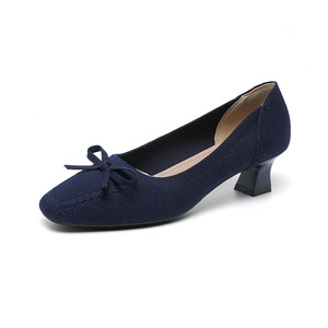 Zapatos de mujer de tacón bajo de moda con decoración de lazo Múltiples colores disponibles Pisos cómodos y versátiles - Product Image 5