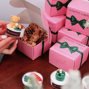 Velas de cera de soja para aromaterapia hechas a mano, formas de aromas personalizadas, tarros de cristal, diseño minimalista para Navidad, Ramadán, Año Nuevo - Product Image 2