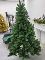 Vorbeleuchteter PVC-Weihnachtsbaum 1,2m-2,4m Warmweiße LED-Kiefernnadeln Klappbarer Metallständer Innen- und Außenbereich Weihnachtsdekoration