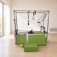 Lit de Pilates Cadillac Combo Reformer en alliage d'aluminium avec barre de traction et système de poulies à cordes pour studio commercial et salle de sport à domicile