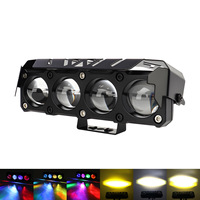 Hochleistungs-6-Augen-LED-Motorradscheinwerfer Zweifarbig Gelb Weiß Superhell IP67 Wasserdicht 12000LM E-Bike Roller