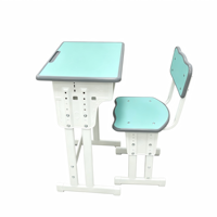 Ensemble de bureau et chaise d'étude pour étudiants en métal, style moderne, hauteur réglable, pour l'école