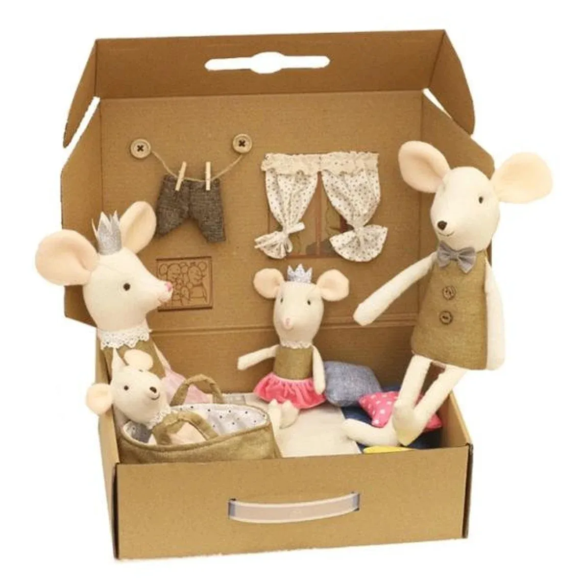 Plush mouse family doll house Kids Toys