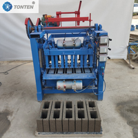 DF4-40A semi-automatique Vibration Interlock creux Pavage ciment béton brique bloc faisant la machine à vendre