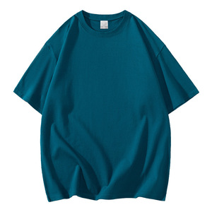 Conception de logo personnalisée pour hommes et femmes, <span class=keywords><strong>t</strong></span>-<span class=keywords><strong>shirt</strong></span> à manches courtes classique et polyvalent, couleur unie pour l'é<span class=keywords><strong>t</strong></span>é - Product Image 4