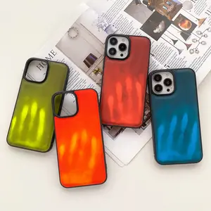 Hete Verkoop Thermische Respons Twee In Één Temperatuurregeling Kleur Verandering Mobiele Telefoon Case Voor Iphone 15 14 13 Pro Max