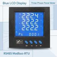 Medidor de Energía Trifásico Ydkz SEM7220 SEM9220 Clase 0.2 con Pantalla LCD Multifunción, RS485 Modbus RTU y Análisis de Armónicos