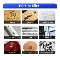 Printer TIJ Mini Portabel J501 12.7mm dengan Tinta Food Grade untuk Kemasan Plastik, Kertas, dan Karton