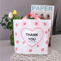 Sac cabas en plastique PE avec poignée, impression personnalisée, soufflet de fond, diverses tailles, fond carré, pour le commerce