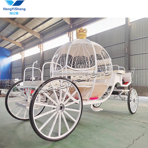 Calabaza eléctrica de acero de alta calidad, carruaje tirado por caballos, 4 ruedas, transporte especial para turismo, turismo y bodas, venta - Product Image 6