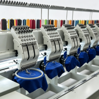 Machine à broder à deux têtes avec 12 aiguilles et une zone de broderie de 360x510 mm pour la production de vêtements