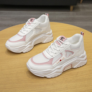 รองเท้าผ้าใบสีขาวสไตล์เกาหลีสำหรับผู้หญิง รุ่น New Spring Leisure Sports Joker - Product Image 6