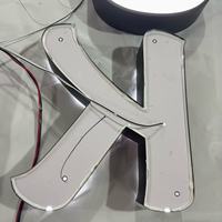 Enseigne lumineuse LED personnalisée, lettres en acrylique 3D, lettres en relief lumineuses, étanches, en acier inoxydable, enseigne de logo d'entreprise pour devanture de magasin