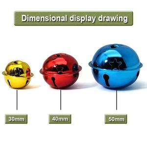 Campanas de Metal Multicolores de 30 mm/40 mm para Manualidades, Campanas Brillantes de Navidad para Decoración de Fiestas, Fabricación de Timbres para Perros - Product Image 2