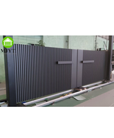 Portail de jardin, de cour ou de villa MJYT en alliage d'aluminium, fabriqué à l'usine de Foshan, avec revêtement en poudre, couleur et taille personnalisables, modélisation 3D, 10 pieds