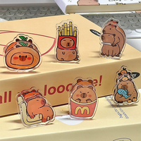 Logo personnalisé imprimé d'apparence animaux mignons dessin animé Anime papeterie papier pince à livre Badge pp pince acrylique