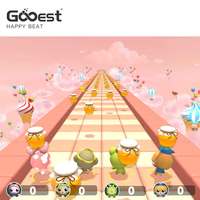 Gooest Happy Beat Projecteur Interactif Éducatif pour Enfants, Équipement de Jeu Doux pour Aire de Jeux Intérieure, Utilisation à Domicile et à l'Aéroport, Parc de Trampoline