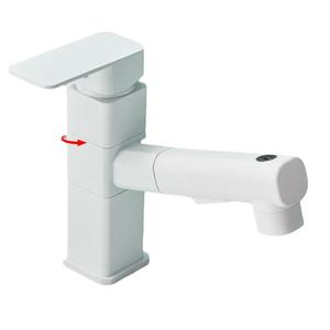 Robinet <span class=keywords><strong>de</strong></span> lavabo domestique <span class=keywords><strong>de</strong></span> type coulissant blanc Hôtel et maison d'hôtes Armoire <span class=keywords><strong>de</strong></span> salle <span class=keywords><strong>de</strong></span> bain Lavabo Robinets d'eau chaude et froide - Product Image 1